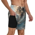 Goofa Cool Cloud White Dragon Printed Men's Swim Trunks Board Shorts