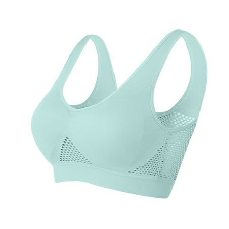 Juslio Minimizer Bras for Women Full Coverage Athletic Lightweight Vest Solid Yoga Bra