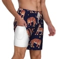 thumbnail image 3 of Goofa Leopard Print Printed Men's Swim Trunks Board Shorts Quick Dry Mens Swimming Trunks with Compression Liner,Breathable Fit Hawaii Beach Shorts-Large, 3 of 9