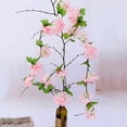 thumbnail image 6 of ZOELNIC 1PCS Artificial Sakura Vine Flowers Plants Vine Ivy Garlands Hanging for Wedding Party Garden Wall Decoration Silk Flowers Wedding Garden Decor, 6 of 8