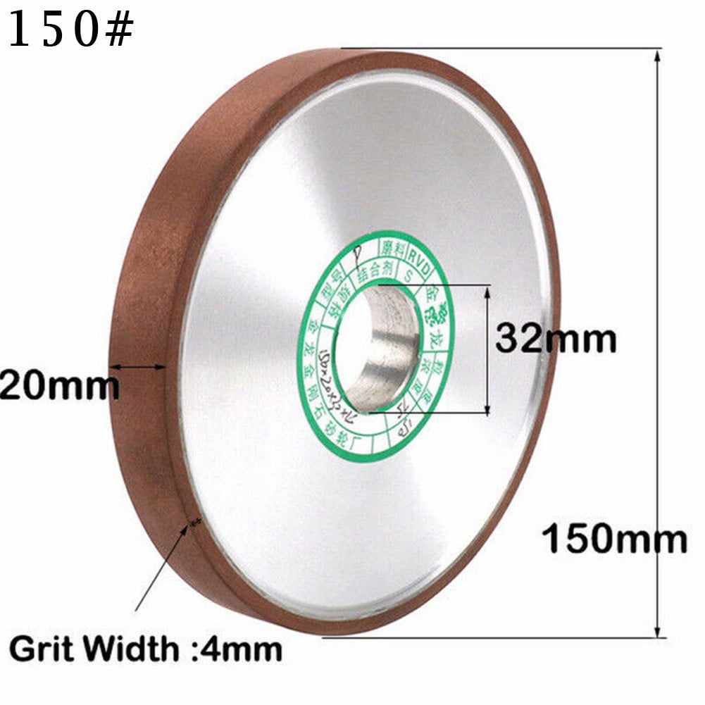 3" Diamond Grinding Wheel for Carbide Cutter Grinder Abrasive 1/2" Hole 150 Grit