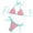 Watermelon Red, variant on LEKWK Bikini Sets for Women High Cut Halter String Triangle Bathing Suits Color Block Tie Side Cheeky 2 Piece Swimsuits Summer Holiday Pool Party Resort Wear