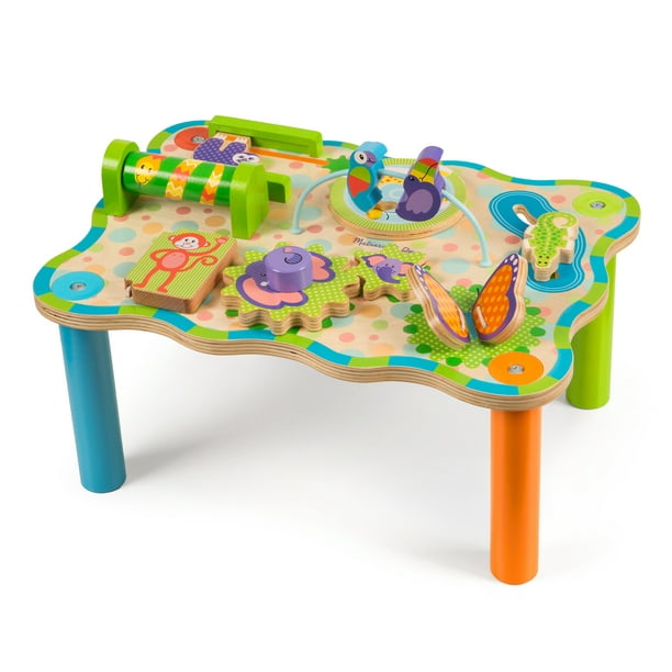 Jungle Wooden Activity Table, Toddler Activity Table Wooden