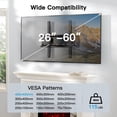 thumbnail image 2 of PERLESMITH Soporte fijo de pared para TV, diseño de perfil bajo para la mayoría de televisores de pantalla plana LED LCD OLED-4K de 26 a 60 pulgadas de hasta 115 lb, soporte fijo ultradelgado para TV, 2 of 5