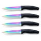 thumbnail image 1 of SiliSlick Juego de Cuchillos para Carne - Cuchillos de Acero Inoxidable con Revestimiento de Titanio Iridiscente/arcoíris - 5 Pulgadas / 12,7 Cm - (4 Negros), 1 of 9