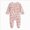 Pink, variant on 9-12 Months Newborn Baby Jumpsuit Cute Footed Long Sleeve Button Bodysuit Soft Cozy Outfits Footed Bodysuit Newborns Everyday Wear