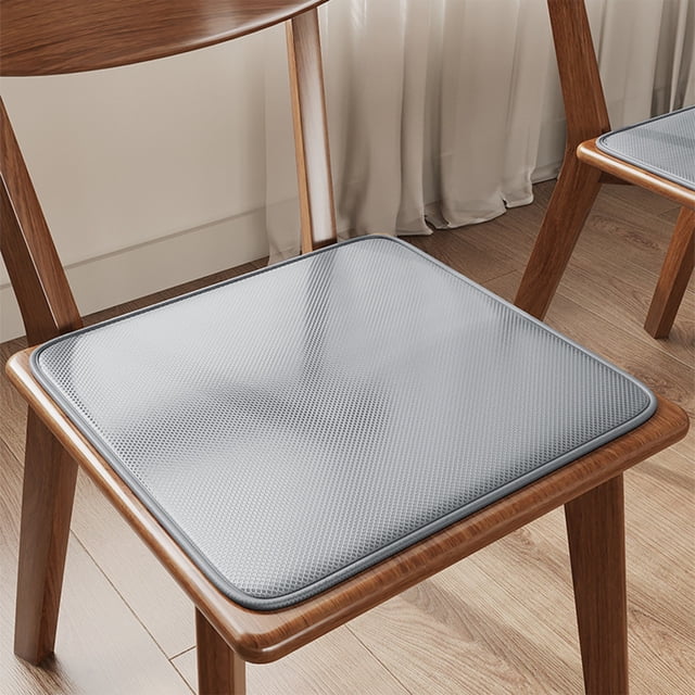 Cojín de silla de seda de hielo transpirable y antideslizante de verano, cojín de asiento de fibra de poliéster suave y grueso, almohadilla de silla de dormitorio de oficina plegable