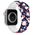 thumbnail image 3 of Waloo Christmas/Holiday Fun Printed Silicone Replacement Band Compatible With Your Apple Watch Fully Adjustable with Pin & Tuck Closure (38/40/41mm - Navy Santa), 3 of 4