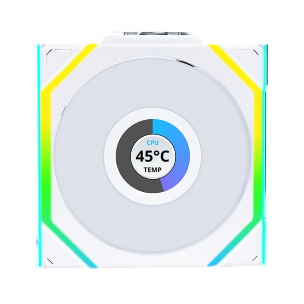 Ventilador Lian Li UNI SL LCD inalámbrico 120 mm ARGB blanco