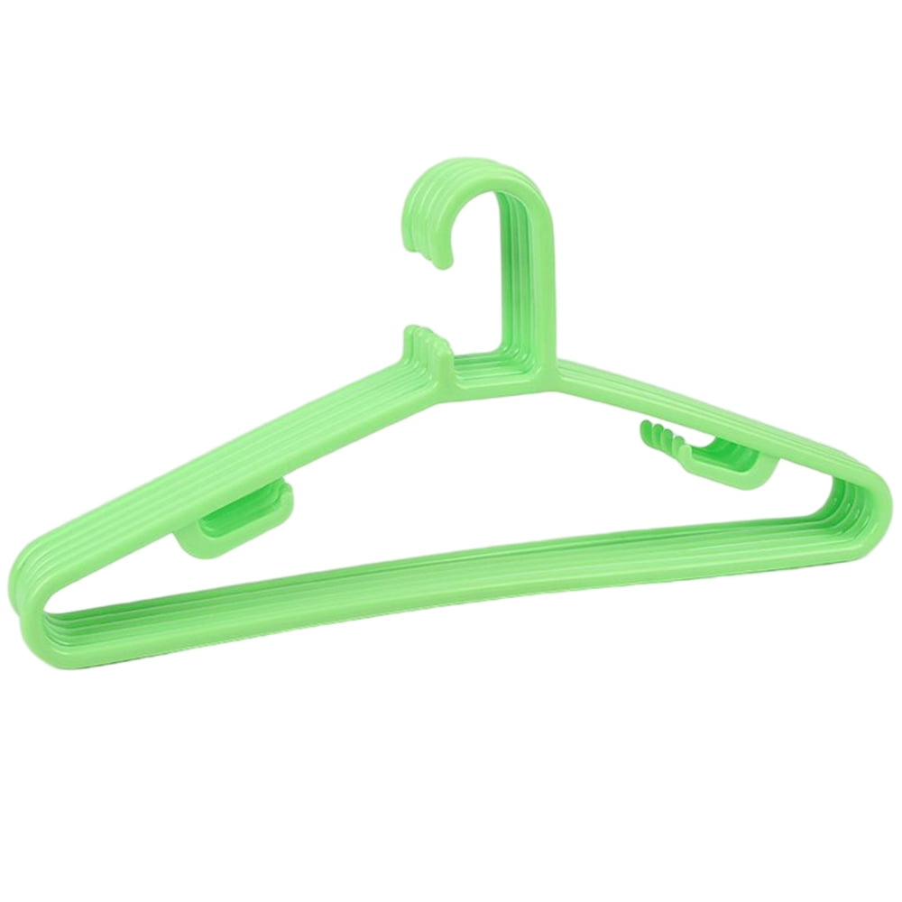 OUSIKA Home Plastic Hangers 10 Pack Super Heavy Duty Plastic Clothes Hanger  Hangers Fit for Shirt Dress Jacket Brackets (Color : Green)