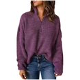 thumbnail image 1 of MKLEKYY Dog Sweaters for Small Dogs Autumn and Winter New Sweater Half Open Neck High Neck Solid Color Zipper Pullover Fashion Sweater Woman, 1 of 1