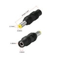 thumbnail image 2 of DC Power Converter 5.5mm x 2.1mm Male to 3.5mm x 1.35mm Female 10Pcs, 2 of 3