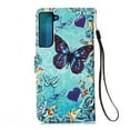 thumbnail image 5 of Dteck Case for Samsung Galaxy S22,Magnetic PU Leather Patterned Flip Kickstand Case With Wrist Strap Built-in Card Slots Cover for Galaxy S22 5G,Butterfly, 5 of 6