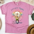 thumbnail image 1 of Christian Light Bulb Graphic T-Shirt Let Your Light Shine, Azalea, Size XL, 1 of 6