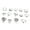 Silver, variant on UDIYO 14Pcs Vintage Sunflower Moon Finger Midi Knuckle Rings Set Women Party Jewelry