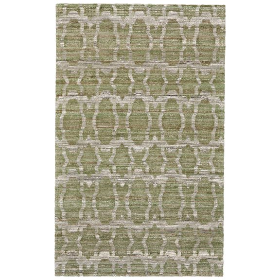 Feizy Lilliana Transitional Geometric, Green/Tan, 8' x 11' Area Rug Handmade Reversible Bohemian & Eclectic Ikat Design Carpet for Living Dining Bed Room
