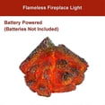 thumbnail image 3 of LED Artificial Fire Flame Light, Flameless Fireplace Light LED Fireplace with Realistic Log Wood Burning Flame, 3 of 5