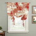 thumbnail image 2 of Red Ombre Tie Up Curtains for Windows, Adjustable Balloon Window Shades, Gradient Abstract Art Vintage Kitchen Window Treatments Adjustable Roll Up Curtain for Basement/Nursery 52"x45", 2 of 8