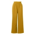 thumbnail image 7 of Women's Summer Casual Wide Leg Palazzo Pants Elastic Waist Solid Long Pants Loose Fit Baggy Comfy Thin Flowy Beach Pants, 7 of 7