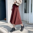 thumbnail image 2 of PIKADINGNIS Spring Womens Black Long Skirt Casual Solid Color Knitted High Waist Skirts Women Korean Fashion Mid-Length Skirt, 2 of 6
