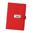 thumbnail image 1 of simhoa Diary with Lock PU Leather Personal Locking Journal for Home Business Adults Red, 1 of 8