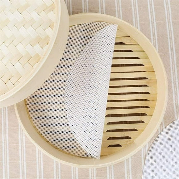 Non Stick Steamer Paper Pastry Dumplings Steamer Pad Mesh Mat Kitchen Accessories Cooking Tool(35cm)
