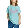 thumbnail image 2 of Jamicy Fashion Tops for Kids Trendy 2025 New Summer Wear Girl's Graphic Tees Short Sleeve Crewneck T Shirts Casual Summer Tops Cute Preppy Clothes, 2 of 4