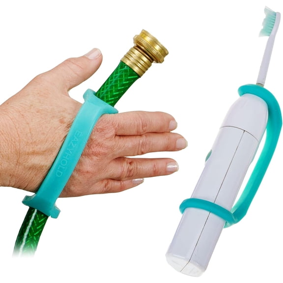 Large Universal Silicone Hand Grip Cuff - 2 Pack Adaptive Aid for Disabilities, Stroke, Arthritis & Therapy - Assistive Device for Daily Living Tools - Dishwasher Safe
