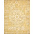 thumbnail image 1 of Unique Loom Tapis en Détresse Classique 9' x 12' Rectangle Jaune/ivoire, 1 of 1