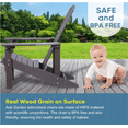 thumbnail image 4 of Outdoor Adirondack Chair, Plastic Fire Pit Chair, Weather Resistant Folding Patio Lawn Chair for Outside Deck Garden Backyard Balcony, 4 of 7