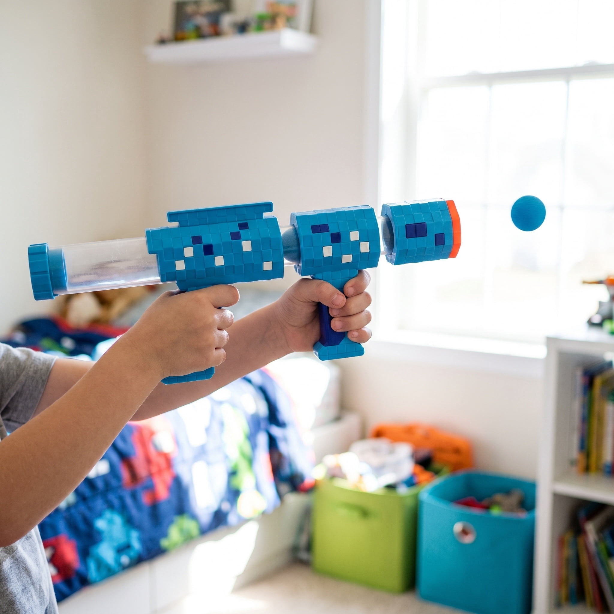Adventure Force Pop & Block Foam Ball Blaster Set, Pump-Action Chamber Design, 2 Blasters with 48 Balls, Compatible with Most Standard Foam Ball Refills, Ages 6+