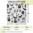 thumbnail image 2 of Happy Halloween Table Cloth with Elastic Edge Wrinkle Resistant Washable Pumpkin Skull Bat Spider Square Table Covers Table Cover for Halloween Background Indoor and Outdoor Birthday (36x36in), 2 of 6