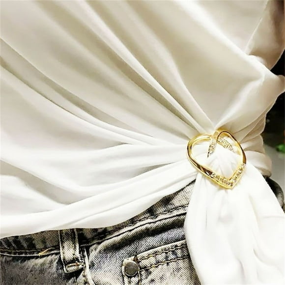 Camellia Silk Scarf Buckle Pearl Flower Brooch Coat Fixed Buckle Women's Corsage Scarf Ribbon Buckle Bow Buckle