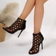 thumbnail image 1 of MKLEKYY Sandalias de Plataforma para Mujer, Zapatos de Mujer A La Moda Con Boca de Pez, Tacones Altos, Sandalias de Tacón de Aguja Con Huecos y Cremallera Trasera, Sandalias para Mujer, 1 of 4