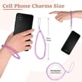 thumbnail image 2 of Injueey 3 pack/lote cadena Universal para teléfono el mejor regalo para amigos y familiares correas para teléfono cordón móvil Teléfono y Comunicación Blanco Rosa Púrpura, 2 of 6