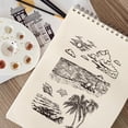 thumbnail image 5 of Summer Beach Clear Stamps PVC Plastic Transparent Stamps Sunset Vacation Beach Stamps Greeting Card Stamps Sealed Stamps for DIY Scrapbooking Album Decorating Card Craft Making, 5 of 9