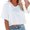 White, variant on Women V Neck Half Sleeve Solid Color Cropped T Shirts