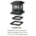 thumbnail image 6 of FNYOXU Solar Lamp,Outdoor Solar Column Headlights LED Garden Fence Light Fence Light Courtyard Pillar Cap Light Outdoor IP65 Black Cracked Column Head Warm Yellow Light+RGB, 6 of 9