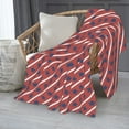 thumbnail image 2 of ZNDUO American Flag Stars Stripes Patriotic Pattern Pattern Thickening Blanket, Fluffy Soft Cozy Flannel Throw Blankets, 60"x50" Inches, 2 of 8
