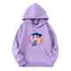 thumbnail image 5 of Moonsky Sudadera con capucha y cordón HUNTRX, estampado de grupo de chicas coreanas, jersey corto, suave y cómodo, top de manga larga para primavera y otoño. Morado claro 110, 5 of 5