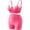 Hot Pink, variant on Yoga sets for women 2 piece Fashion Solid Color Sports Bra and Tummy Control Butt-lifting Shorts Wine