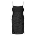thumbnail image 1 of Gibobby Vestidos para mujer casuales Mini vestido ajustado elegante para mujer, vestido sin mangas con cuello en V de Color sólido, vestido ajustado informal(Negro,CH), 1 of 4