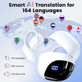 thumbnail image 3 of AI Translation Earbuds Real Time, 164 Language Translator Earbuds 4-in-1 Translation Headphones, Audifonos Traductores Inglés Español Open Ear Headphones with Audio and Video Calls, For Business, 3 of 8