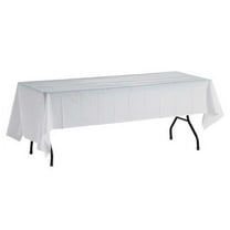 Genuine Joe Plastic Rectangular Tablecovers, 108" x 54", 6 pk, GJO10328