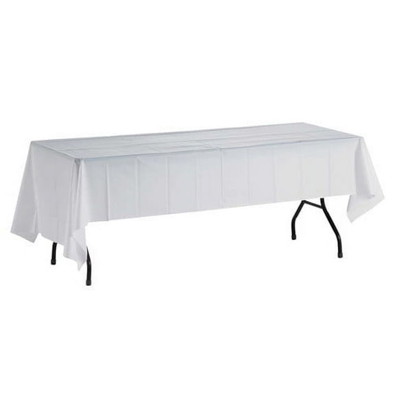Genuine Joe Plastic Rectangular Tablecovers, 108" x 54", 6 pk, GJO10328