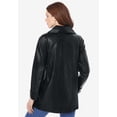 thumbnail image 5 of Roaman's Women's Plus Size A-Line Leather Jacket, 5 of 6