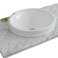 thumbnail image 3 of Bellaterra Home 430003-43L-WMRD 43 in. Carrara Marble Countertop & Single Round Left Sink, White, 3 of 4