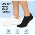 thumbnail image 4 of 6 Pairs No Show Socks for Men,Mens Low Cut Invisible Ankle Socks,Non Slip Cotton Casual Sneaker Trainer Socks with Arch Support(7-14), 4 of 8