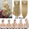 thumbnail image 2 of Benehair Clip in Hair Extensions Full Head Long Thick 8 Pieces Hair 18 Clips Curly Wavy Straight Hairpieces 100% Real Natural as Human Best Hair Set 24'' Curly Ash Blonde, 2 of 10