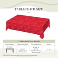 thumbnail image 6 of XMXT Polyester Rectangle Tablecloth, Red Holly Fruit Pattern Waterproof Table Cloth Home Dinner Decor Table Cover for Holiday Party, 54 x 72 inches, 6 of 9